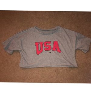 USA cropped tee shirt